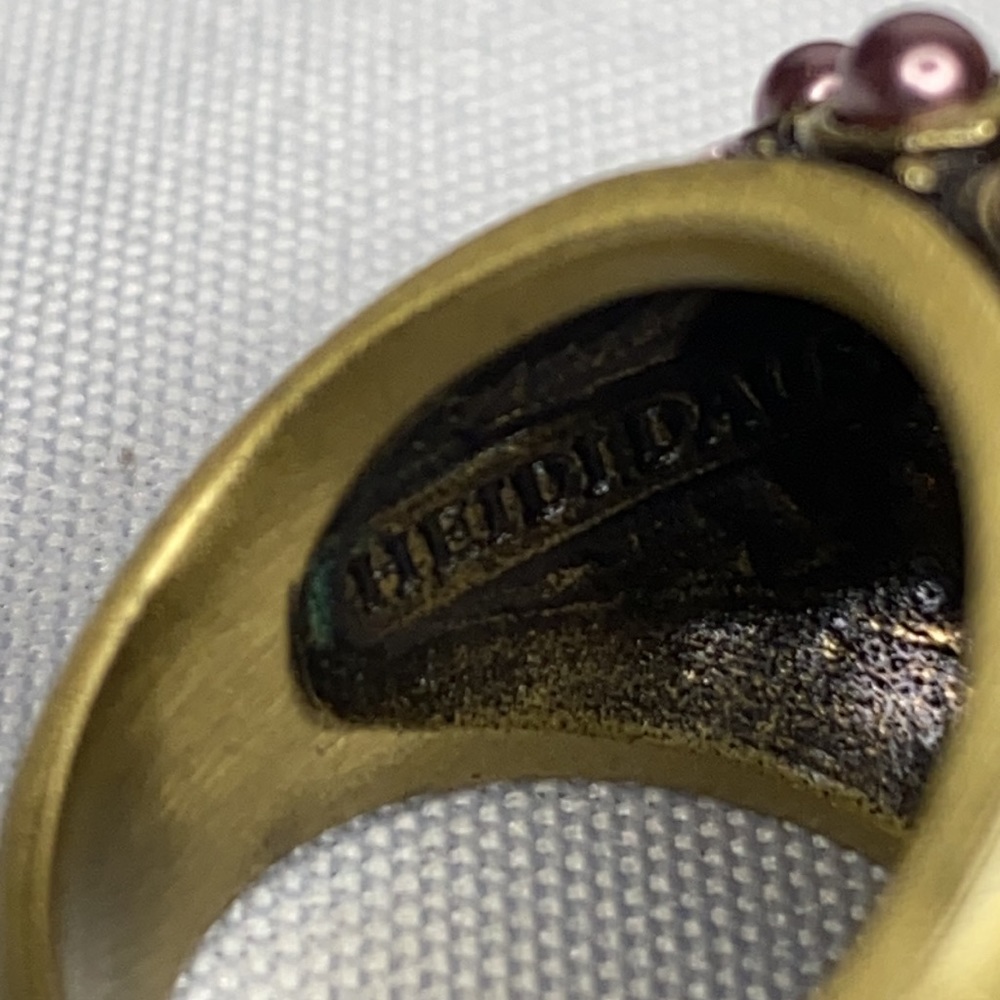 Heidi Daus " Rhapsody " Aubergine color Pearl Ring - Picture 4 of 5